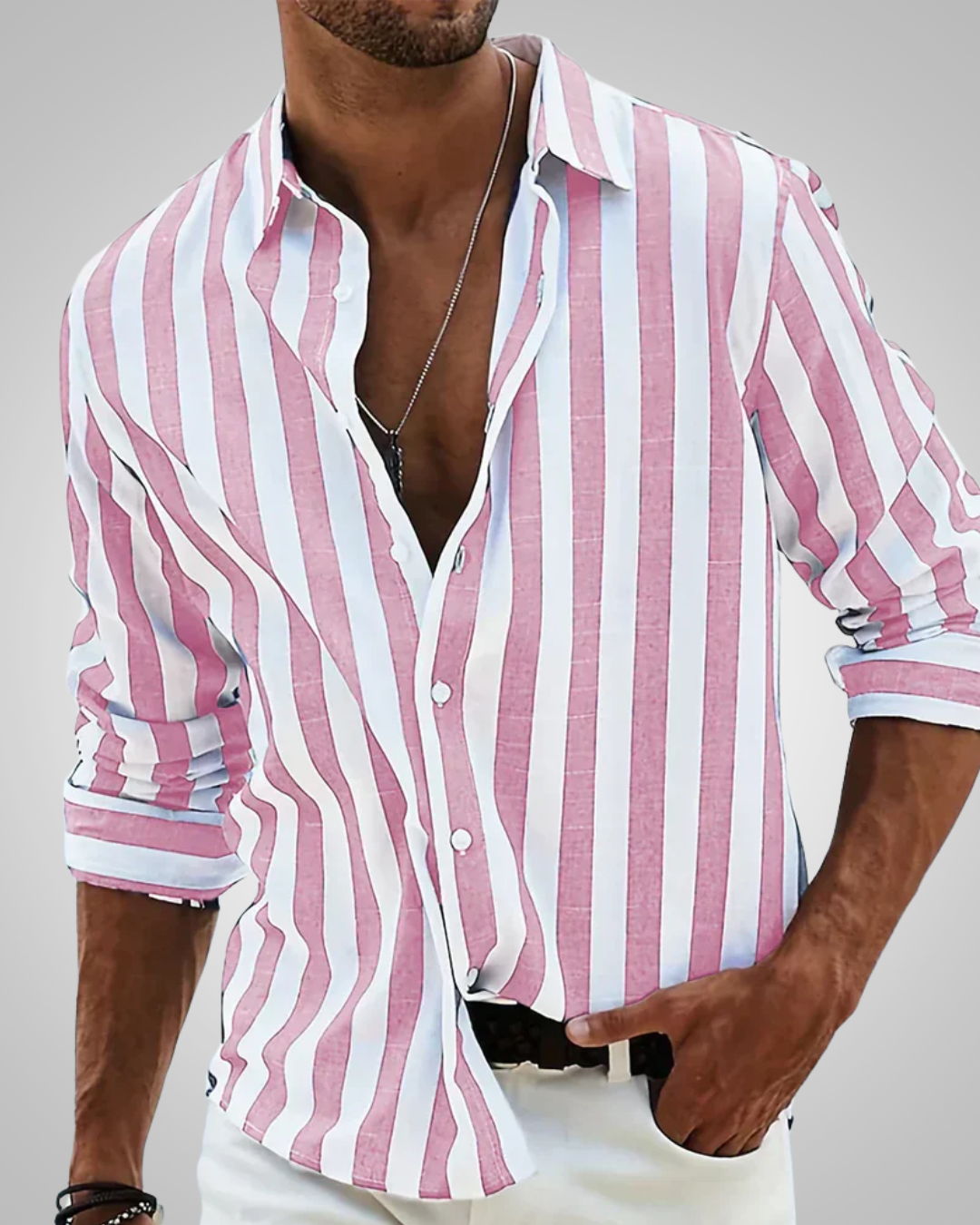 Connor | Herre Stribet Afslappet Forår Skjorte