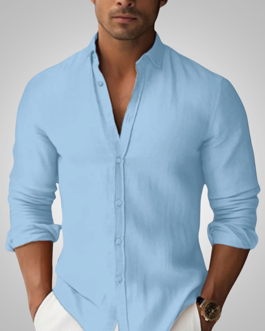 Zachary | Herre Afslappet Med Knapper Sommer Skjorte