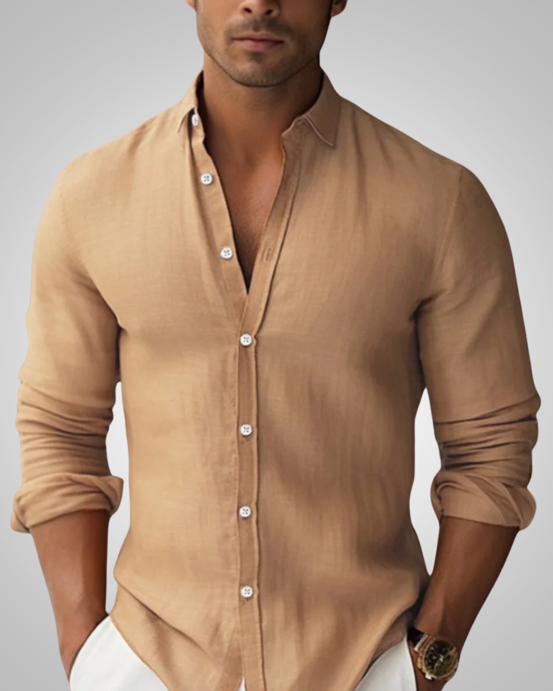 Zachary | Herre Afslappet Med Knapper Sommer Skjorte