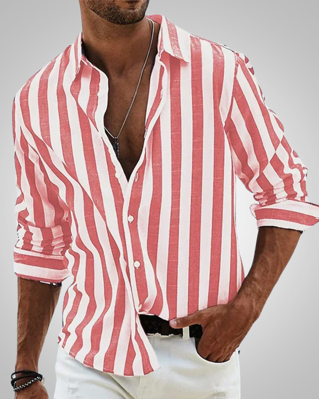 Connor | Herre Stribet Afslappet Forår Skjorte