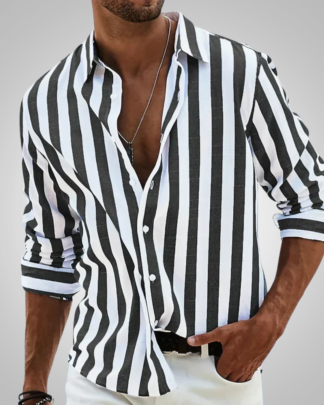 Connor | Herre Stribet Afslappet Forår Skjorte