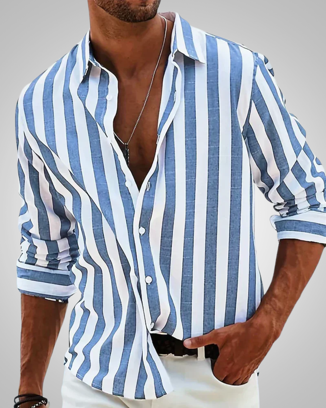 Connor | Herre Stribet Afslappet Forår Skjorte
