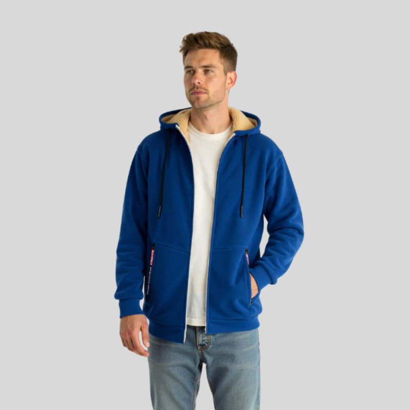 HERREHOODIE MED LYNLÅS | MED MAVELOMME