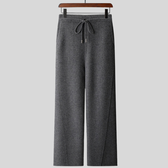 HERRE SWEATPANTS MED SNOR | WIDE LEG