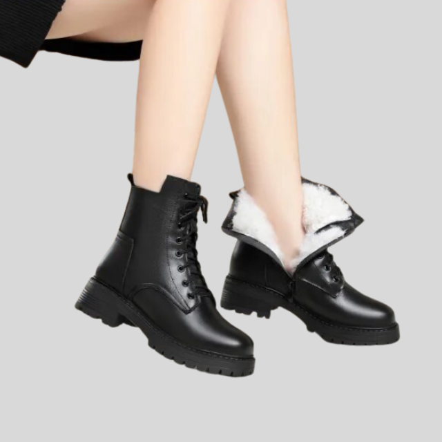 KVINDER LACE-UP STØVLER | ANKELHØJDE